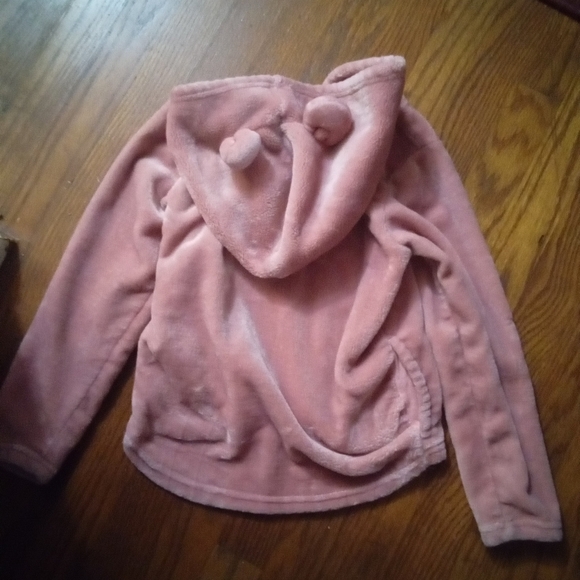 Adorable girls Silky Fleece 🦄Unicorn Jacket w/TeddyBear🐻 Ears on hood - Picture 3 of 9